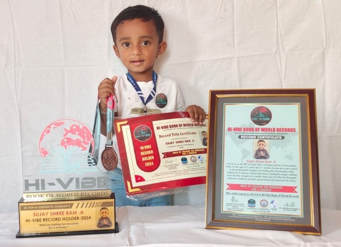 Sujay Shree Ram. A – Walk by folding toe knuckles for 3 minutes.